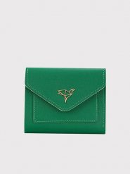 Lucky Bees Portfel "Columbia" w kolorze zielonym - 12 x 10 x 3 cm rozmiar: onesize. Zielone portfele damskie Lucky Bees, bez wzorów, z materiału. Za 43.99 zł.