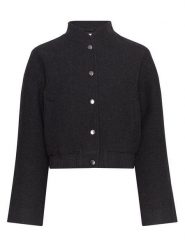 MOSS COPENHAGEN Kurtka przejściowa "Seba" w kolorze antracytowym rozmiar: M/L. Czarne kurtki damskie Moss Copenhagen, l, bez wzorów, bez kaptura. Za 260.99 zł.