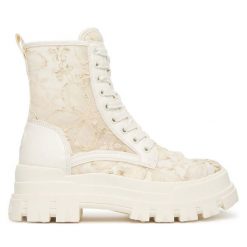 Trapery Buffalo. Białe trapery damskie Buffalo, bez zapięcia. Za 599.99 zł.