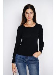 ASSUILI Sweter w kolorze czarnym rozmiar: 40. Czarne swetry klasyczne damskie Assuili, z kaszmiru, bez kołnierzyka. Za 136.45 zł.