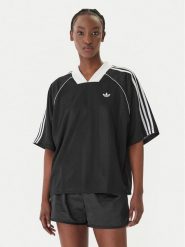 Adidas T-Shirt 3-Stripes Jaquard KD2904 Czarny Oversize. Czarne t-shirty damskie Adidas, m, bez wzorów, z syntetyku, bez kołnierzyka. Za 148.99 zł.