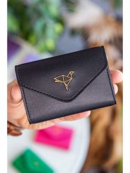 MORI Etui w kolorze czarnym na karty - 10 x 7 x 2 cm rozmiar: onesize. Czarne portfele damskie MORI, bez wzorów, z materiału. Za 50.45 zł.