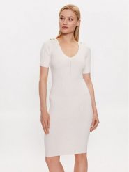 Marciano Guess Sukienka dzianinowa 3YGK01 5613Z Biały Bodycon Fit. Białe sukienki damskie Marciano Guess, z aplikacjami, z dzianiny, bez ramiączek. Za 849.99 zł.