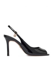 Nine West Sandały EO-TS6376-01 Czarny. Czarne sandały damskie Nine West, bez wzorów, ze skóry, bez obcasa, na szpilce, bez zapięcia. Za 279.99 zł.