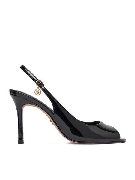 Nine West Sandały EO-TS6376-01 Czarny. Czarne sandały damskie Nine West, bez wzorów, ze skóry, bez obcasa, na szpilce, bez zapięcia. Za 279.99 zł.