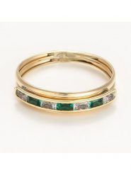 OR ÉCLAT Złoty pierścionek "Lucas" z cyrkoniami rozmiar: 54. Zielone pierścionki damskie Or Éclat, z cyrkonią, złote. Za 695.99 zł.