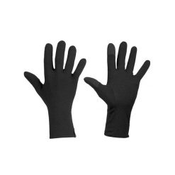 Rękawiczki zimowe unisex Icebreaker 260 Tech Glove Liners. Czarne rękawiczki damskie Icebreaker, bez wzorów, z wełny. Za 144.99 zł.