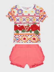 Guess Komplet t-shirt i spodenki A3GG01 K6YW3 Kolorowy Regular Fit. Spodnie niemowlęce Guess, z aplikacjami, z bawełny. Za 189.99 zł.