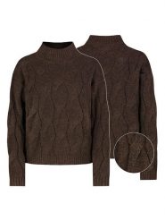 Eight2Nine Sweter w kolorze ciemnobrązowym rozmiar: S. Brązowe swetry klasyczne damskie Eight2Nine, s, ze splotem, bez kołnierzyka. Za 149.95 zł.