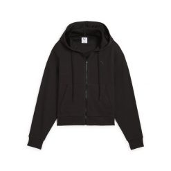 Damska wygodna bluza z kapturem HER na zamek o skróconym kroju PUMA. Czarne bluzy damskie Puma, xl, bez wzorów, z bawełny, z kapturem. Za 169.18 zł.