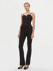 KARL LAGERFELD Kombinezon 240W1311 Czarny Regular Fit. Czarne sukienki damskie KARL LAGERFELD, bez wzorów, z syntetyku, bez ramiączek. Za 939.99 zł.