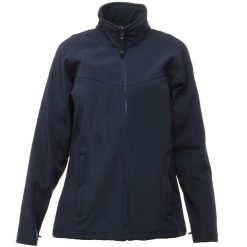 Damska Kurtka Wiatroodporna Softshell. Niebieskie kurtki sportowe damskie Regatta, xl, bez wzorów, z softshellu, bez kaptura. Za 162.99 zł.