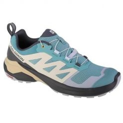 Buty do biegania damskie Salomon x-adventure. Niebieskie obuwie sportowe damskie Salomon, z gumy, bez zapięcia, do biegania. Za 559.00 zł.