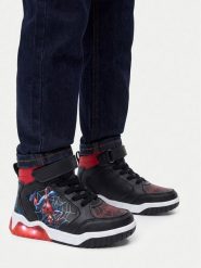 Spiderman Sneakersy CEO-CP76-AW26-316SPRMV Czarny. Czarne buty sportowe chłopięce SPIDERMAN, ze skóry, bez zapięcia. Za 139.99 zł.