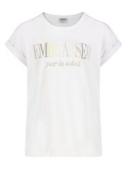 Sublevel Koszulka w kolorze białym rozmiar: XXL. Białe koszulki damskie Sublevel, xxl, bez wzorów, bez kołnierzyka, bez ramiączek. Za 43.99 zł.