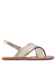 Nelli Blu Sandały CM210804-8 Beżowy. Brązowe sandały dziewczęce Nelli Blu, z materiału, bez obcasa, bez zapięcia. Za 89.99 zł.