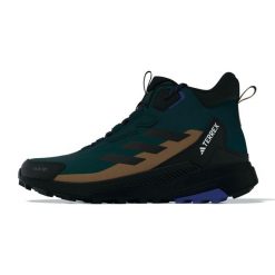 Buty trekkingowe o średniej cholewce adidas Terrex Anylander Rain.Rdy. Zielone obuwie trekkingowe damskie Adidas, z materiału, bez zapięcia. W wyprzedaży za 397.00 zł.