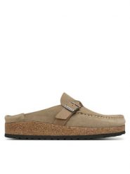Birkenstock Klapki Buckley Braided 1031455 Beżowy. Brązowe klapki damskie Birkenstock, bez wzorów, ze skóry, bez obcasa, bez zapięcia. Za 764.99 zł.