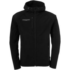 Kurtka softshell Uhlsport Essential. Czarne kurtki damskie Uhlsport, bez wzorów, z polaru, bez kaptura. W wyprzedaży za 443.50 zł.
