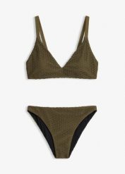 Bikini bustier z dzianiny szydełkowej (2 części). Zielone bikini bonprix, bez wzorów, z dzianiny. Za 127.99 zł.