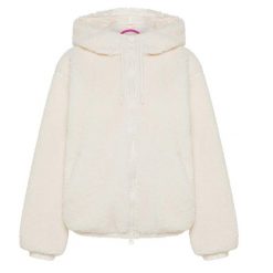Kurtka Deha Teddy Z Podszewką Damskie. Białe kurtki damskie Deha, s, bez wzorów, z materiału, z kapturem. Za 617.99 zł.