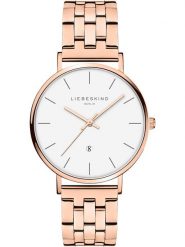 Liebeskind Zegarek kwarcowy w kolorze różowozłoto-białym rozmiar: onesize. Białe, analogowe zegarki damskie Liebeskind, ze stali. Za 324.26 zł.