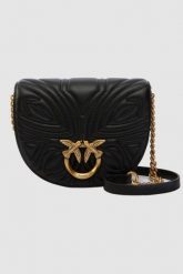 PINKO Czarna torebka Love Click Mini. Czarne torebki wieczorowe damskie Pinko, bez wzorów, małe, bez dodatków. W wyprzedaży za 1,259.99 zł.
