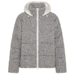 Kurtka Deha Padded Boucle' Wooly Jacket Damskie. Szare kurtki damskie Deha, s, bez wzorów, z materiału, z kapturem. Za 892.99 zł.