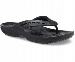 Japonki Dla Dorosłych Crocs Baya II Flip. Niebieskie klapki damskie Crocs, bez wzorów, z materiału, bez obcasa, bez zapięcia. Za 99.99 zł.