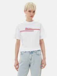Karl Lagerfeld Jeans T-Shirt A2W17032 Biały Relaxed Fit. Białe t-shirty damskie Karl Lagerfeld Jeans, s, bez wzorów, z bawełny, bez kołnierzyka. Za 159.99 zł.