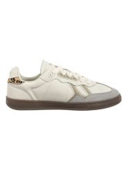 Pepe Jeans FOOTWEAR Skórzane sneakersy "Ball" w kolorze kremowo-szarym rozmiar: 39. Brązowe obuwie sportowe damskie Pepe Jeans FOOTWEAR, z jeansu, bez zapięcia. Za 227.31 zł.