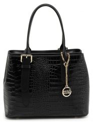 Mia Tomazzi Skórzana torebka "Berengario" w kolorze czarnym - 31 x 24 x 11 cm rozmiar: onesize. Czarne torebki klasyczne damskie Mia Tomazzi, z materiału, przez ramię, bez dodatków. Za 347.99 zł.