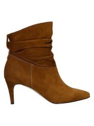 Wojas Skórzane botki w kolorze jasnobrązowym rozmiar: 40. Brązowe botki damskie Wojas, eleganckie, bez obcasa, na szpilce, bez zapięcia. Za 350.56 zł.