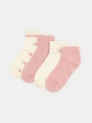 Skarpetki z motywem kwiatowym 4 pack - wielobarwny. Skarpetki damskie Sinsay, bez wzorów. Za 15.99 zł.