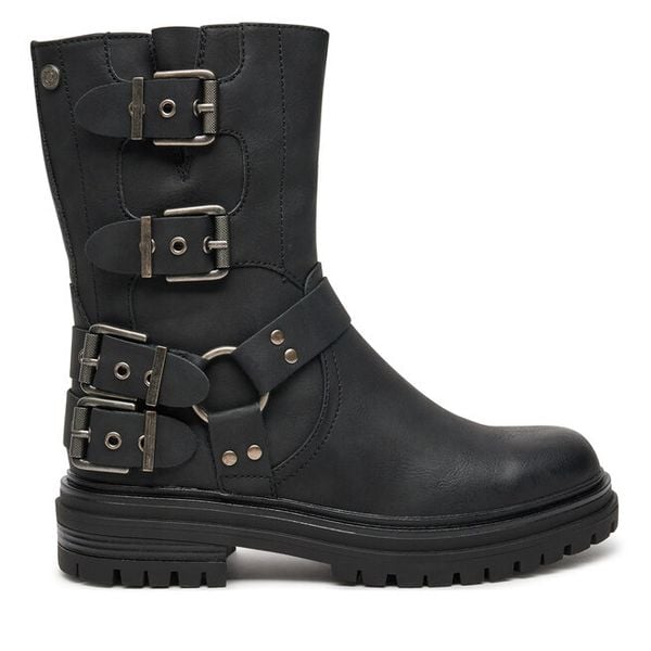 Botki Refresh. Czarne botki damskie Refresh, bez obcasa, na płaskiej podeszwie, bez zapięcia. Za 189.99 zł.