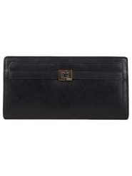 Guess Skórzany portfel w kolorze czarnym - 20,5 x 10,5 x 3 cm rozmiar: onesize. Czarne portfele damskie Guess, z aplikacjami, z materiału. Za 355.78 zł.