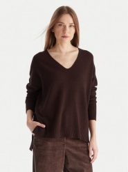 Kontatto Sweter 3M0842C Bordowy Relaxed Fit. Czerwone swetry klasyczne damskie Kontatto, m, z wiskozy, bez kołnierzyka. Za 339.99 zł.