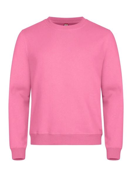 Clique Basic Roundneck bluza unisex, materiał antymechacący – bright pink. Czerwone bluzy damskie CLIQUE, xl, bez wzorów, z bawełny, bez kaptura. Za 155.70 zł.