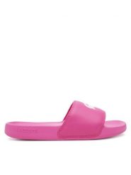 Lacoste Klapki Serve 0.0 7-49CFA0042 Różowy. Czerwone klapki damskie Lacoste, bez wzorów, ze skóry, bez obcasa, bez zapięcia. Za 149.99 zł.