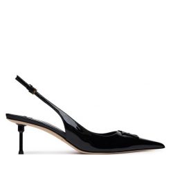 Czółenka Elisabetta Franchi. Czarne czółenka damskie Elisabetta Franchi, bez wzorów, bez obcasa. Za 2,779.00 zł.