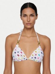 Guess Góra od bikini E6GJ37 MC04R Biały. Białe bikini Guess, z aplikacjami, z syntetyku. Za 299.99 zł.