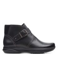 Clarks Skórzane botki "Appley Mid" w kolorze czarnym rozmiar: 36. Czarne botki damskie Clarks, bez obcasa, bez zapięcia. Za 198.10 zł.