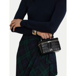 Torebka LAUREN RALPH LAUREN. Czarne kuferki damskie Lauren Ralph Lauren, bez wzorów, bez dodatków. Za 1,299.00 zł.
