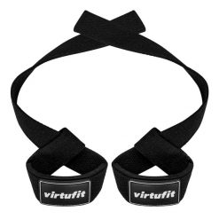 Wyściełane paski do podnoszenia - Bawełna. Czarne paski damskie VIRTUFIT, bez wzorów, z bawełny. Za 68.00 zł.