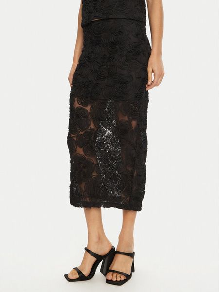 ROTATE Spódnica ołówkowa 113615 Czarny Regular Fit. Czarne spódnice damskie ROTATE, bez wzorów, z syntetyku. Za 509.99 zł.