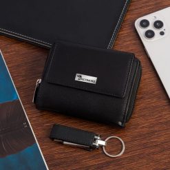 Portfel skórzany damski duży pionowy RFiD skóra klasyk czarny Beltimore A08. Czarne portfele damskie bez wzorów, ze skóry. Za 69.90 zł.