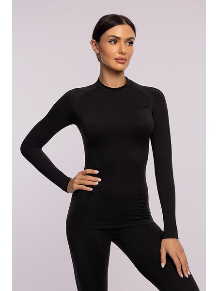 Spaio Koszulka termiczna "Play" w kolorze czarnym rozmiar: XL. Czarne koszulki damskie Spaio, xl, bez wzorów, z materiału, bez kołnierzyka, bez ramiączek. Za 208.99 zł.