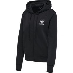 Damska bluza z kapturem zapinana na zamek Hummel Noni 2.0. Czarne bluzy damskie Hummel, s, bez wzorów, z bawełny, z kapturem. Za 221.80 zł.