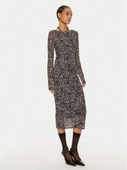 Patrizia Pepe Sukienka koktajlowa 8A1344 J221 YA19 Czarny Regular Fit. Czarne sukienki damskie Patrizia Pepe, bez wzorów, z syntetyku, wizytowe, bez ramiączek. Za 529.99 zł.