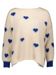 Miss goodlife Sweter w kolorze kremowo-granatowym rozmiar: XL. Brązowe swetry klasyczne damskie miss goodlife, xl, z wełny, bez kołnierzyka. Za 193.24 zł.